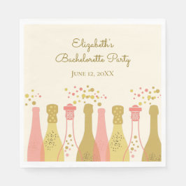 Servilleta De Papel Bachelorette Retro Champagne Glam 1960