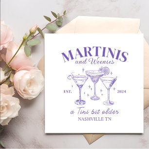 Servilleta De Papel Bachelorette Retro Cocktails Martinis And Weenies