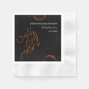 Servilleta De Papel Bachillerato de básquetbol / Naranja de fiesta de 