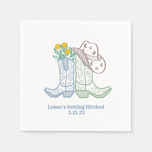 Servilleta De Papel Bachillerato de Rodeo de Bachelorette (Anverso)