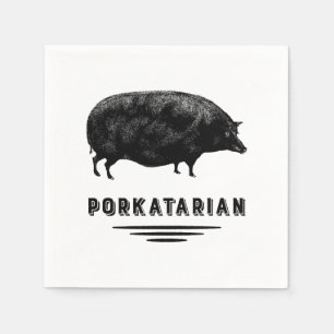 Servilleta De Papel Bacon Lover - Porkatarian - Cerdo antiguo