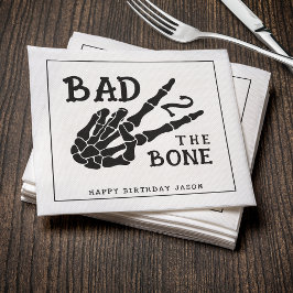 Servilleta De Papel Bad 2 the Bone Skeleton 2nd Birthday Party
