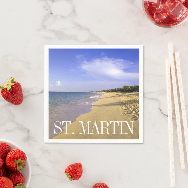 Servilleta De Papel Baie Longue Long Bay Beach, St. Martin (In situ)