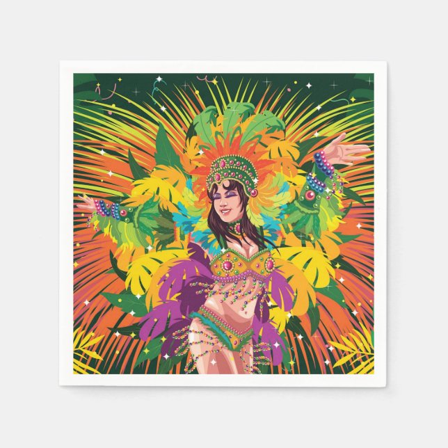 Servilleta De Papel Bailarín del Carnaval de Río (Anverso)