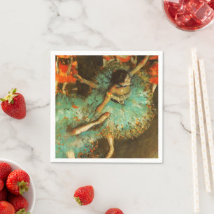 Servilleta De Papel Bailarina Danza Bailarina Verde Degas Pintura