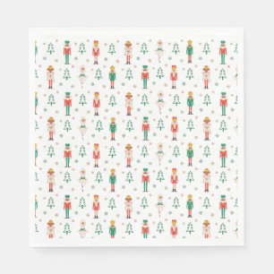 Servilleta De Papel Bailarina de Cascanueces Navideño Festivo