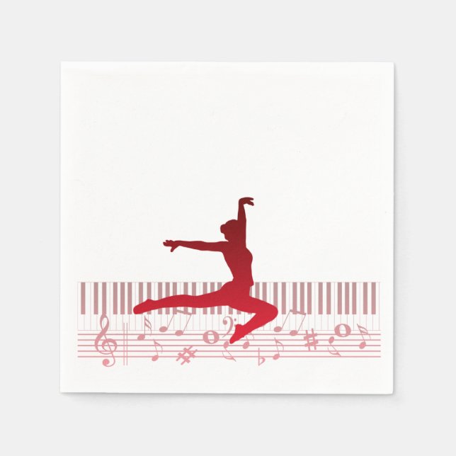Servilleta De Papel Bailarina en un teclado  (Anverso)