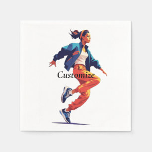 Servilleta De Papel Bailarina Hip Hop Thunder_Cove