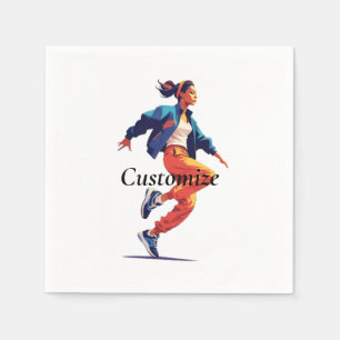 Servilleta De Papel Bailarina Hip Hop Thunder_Cove