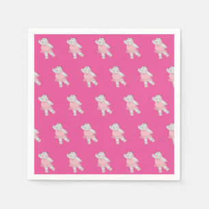 Servilleta De Papel Bailarina Hipopótamo Rosa Ilusima