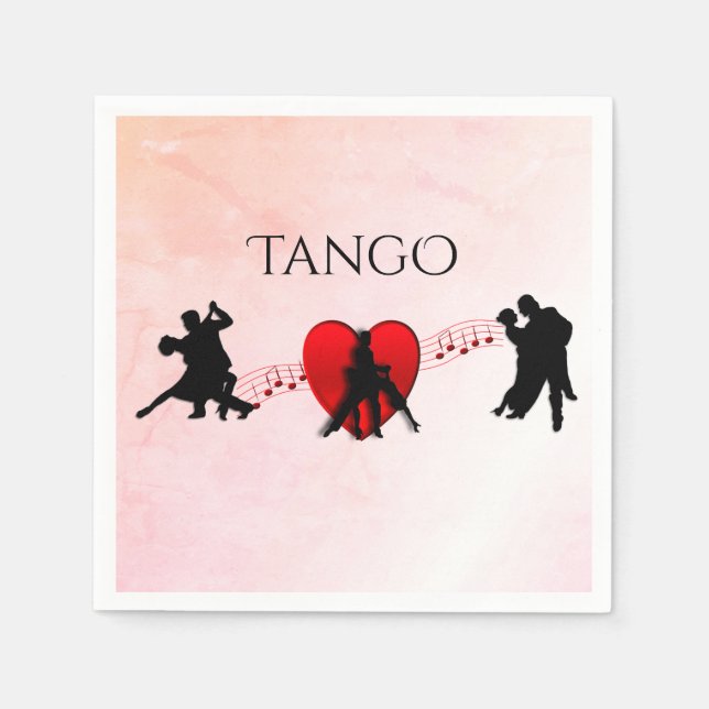 Servilleta De Papel Bailarinas de tango (Anverso)