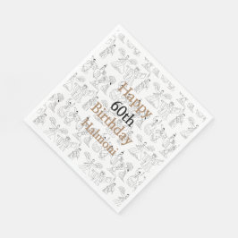 Servilleta De Papel Bailarinas y tambores de fans tradicionales corean