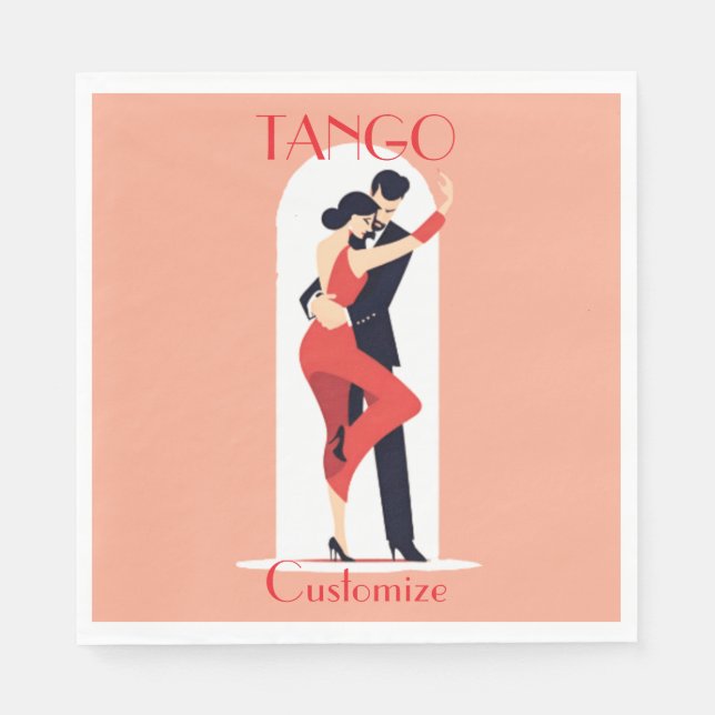 Servilleta De Papel Bailarines de tango Thunder_Cove (Anverso)