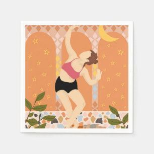 Servilleta De Papel Baile bajo la luz de la luna