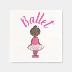 Servilleta De Papel Baile de ballet Recital Tutu Ballerina Rosa