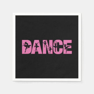 Servilleta De Papel Baile rosa con Ballerina Cutouts