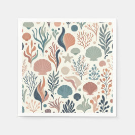 Servilleta De Papel Bajo el cumpleaños del mar, el patrón de los susur