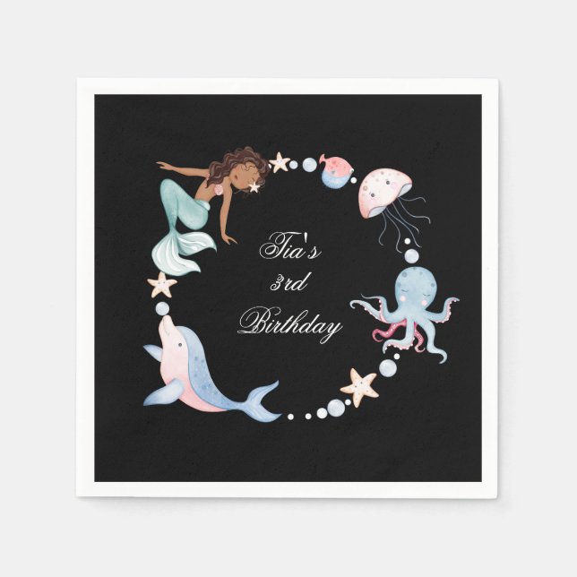 Servilleta De Papel Bajo el mar (Anverso)