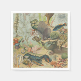 Servilleta De Papel Bajo el mar fiesta de animales marinos