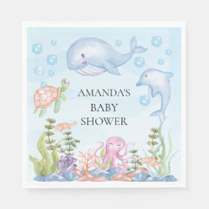 Servilleta De Papel Bajo el mar las servilletas de papel Baby Shower