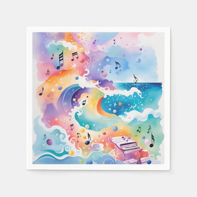 Servilleta De Papel Bajo las servilletas de papel marino (Anverso)