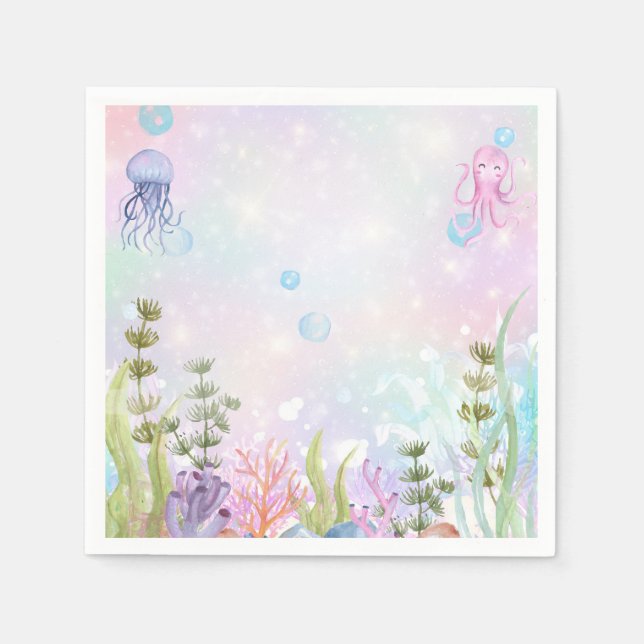 Servilleta De Papel Bajo las servilletas del mar (Anverso)