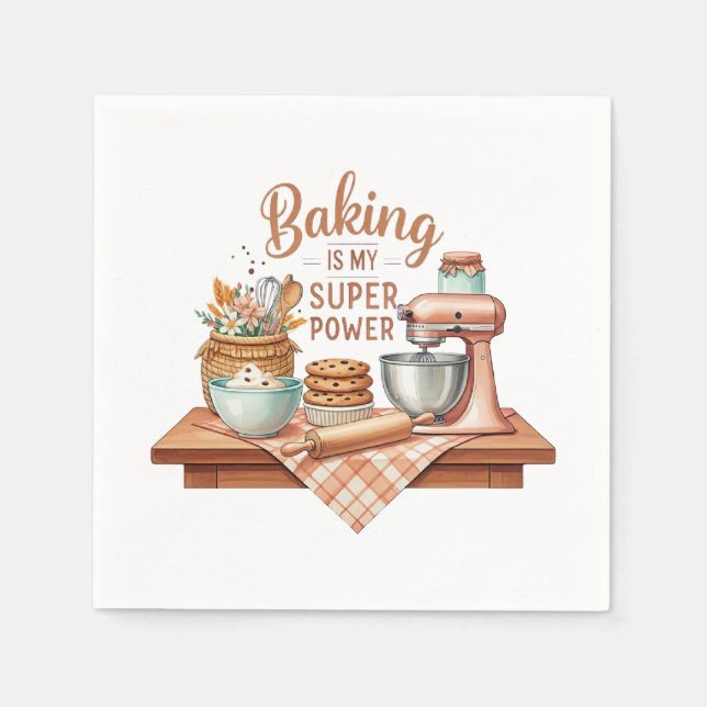 Servilleta De Papel Baking es mi superpotencia (Anverso)