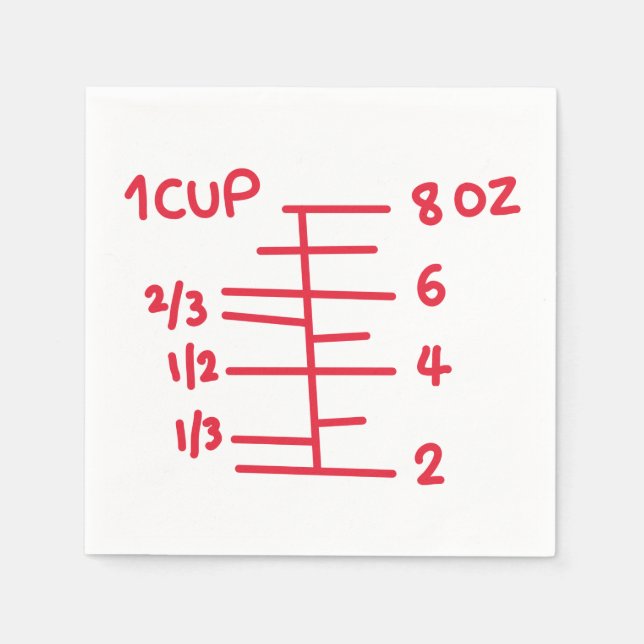 Servilleta De Papel Baking Fiesta Measuring Cup Napkin (Anverso)
