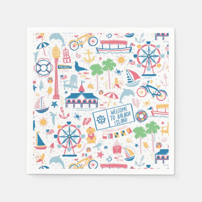 Servilleta De Papel Balboa Island Cocktail Napkins (Anverso)