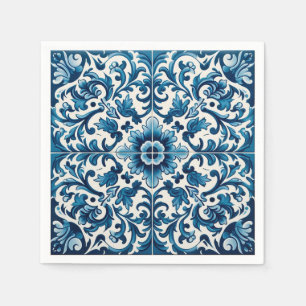 Servilleta De Papel Baldosa azul portuguesa