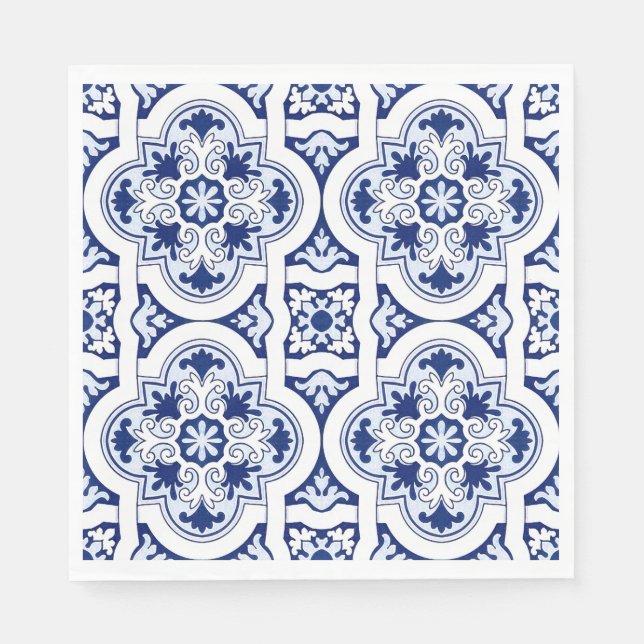 Servilleta De Papel Baldosa azul portuguesa (Anverso)