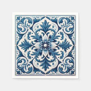 Servilleta De Papel Baldosa azul portuguesa