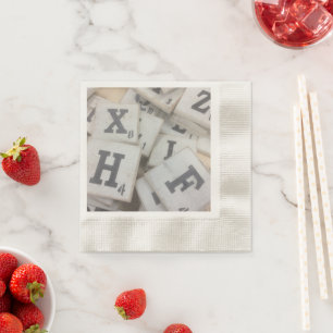 Servilleta De Papel Baldosas de letras de juego alfabético