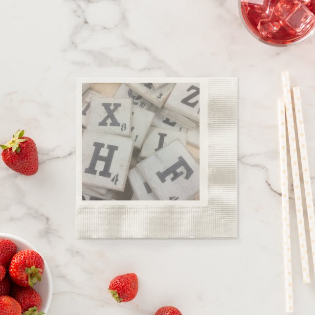 Servilleta De Papel Baldosas de letras de juego de alfabeto (In situ)