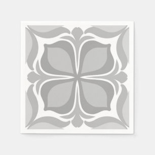 Servilleta De Papel Baldosas geométricas neutrales