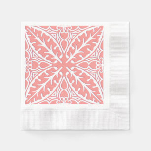 Servilleta De Papel Baldosas marroquíes: rosa coral y blanco