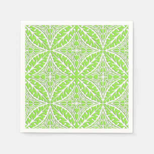 Servilleta De Papel Baldosas marroquíes - verde cal y blanco