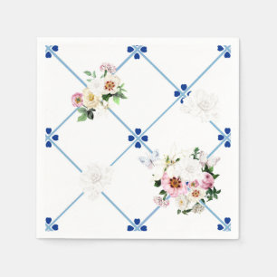 Servilleta De Papel Baldosas sicilianas, mosaicos, flores,