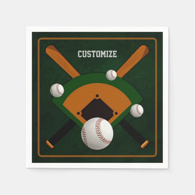 Servilleta De Papel Ball de béisbol (Anverso)