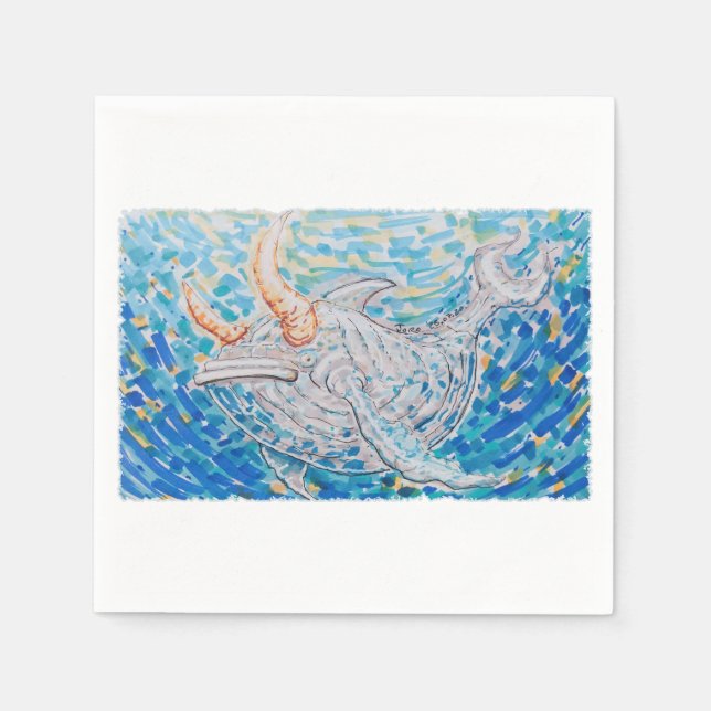 Servilleta De Papel Ballena (Anverso)