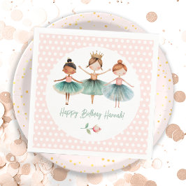 Servilleta De Papel Ballerina Ballet Chica de cumpleaños