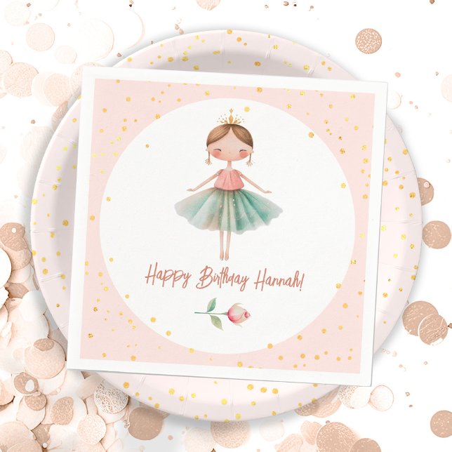 Servilleta De Papel Ballerina Ballet Pink Birday (Subido por el creador)