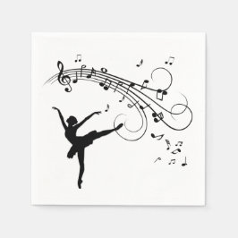 Servilleta De Papel Ballerina Dancing and Music Follows
