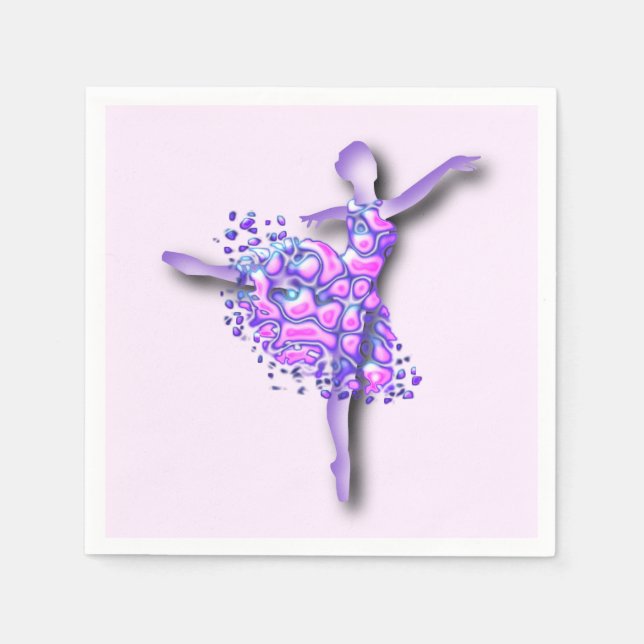 Servilleta De Papel Ballerina Napkins Bailarina de ballet (Anverso)
