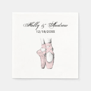 Servilleta De Papel Ballerina pies en Pointe #1 Lt Pink