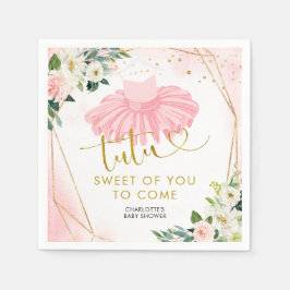 Servilleta De Papel Ballerina Tutu Baby Shower Paper Napkin