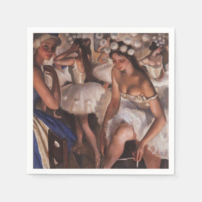 Servilleta De Papel Ballerinas en el Vestido (por Serebriakova) (Anverso)