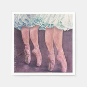 SERVILLETA DE PAPEL BALLERINAS EN NAPKINAS DE PAPEL AZUL