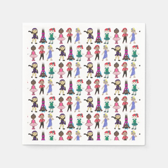 Servilleta De Papel Ballet Clase de Baile Tap Jazz Acro Lírico Bailari (Anverso)