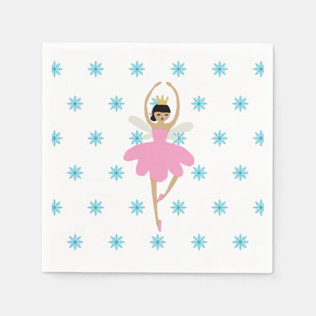Servilleta De Papel Ballet Nutcracker Ballerina Ilustracion de hadas (Anverso)